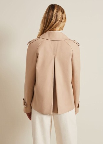 Phase Eight Lola Camel Cropped Trench Jackets Brown USA | 5794816-CL